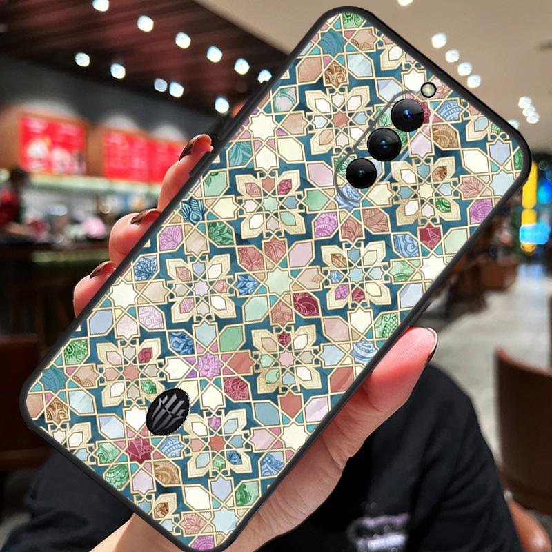 Muted Moroccan Mosaic Tiles Case For ZTE Nubia Red Magic 11 10 8 9 8S 9S 10S Pro Plus 10 Air 5G 6R 6 7 6S 7S Pro Cover