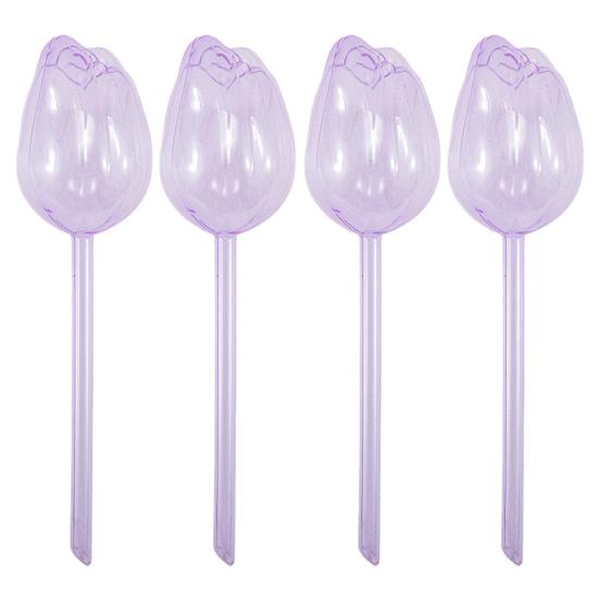 4 Pcs Tulip Self Watering Globes Planter Insert Automatic Watering Bulbs Reusable Plant Watering Spikes for Various Potted Plants