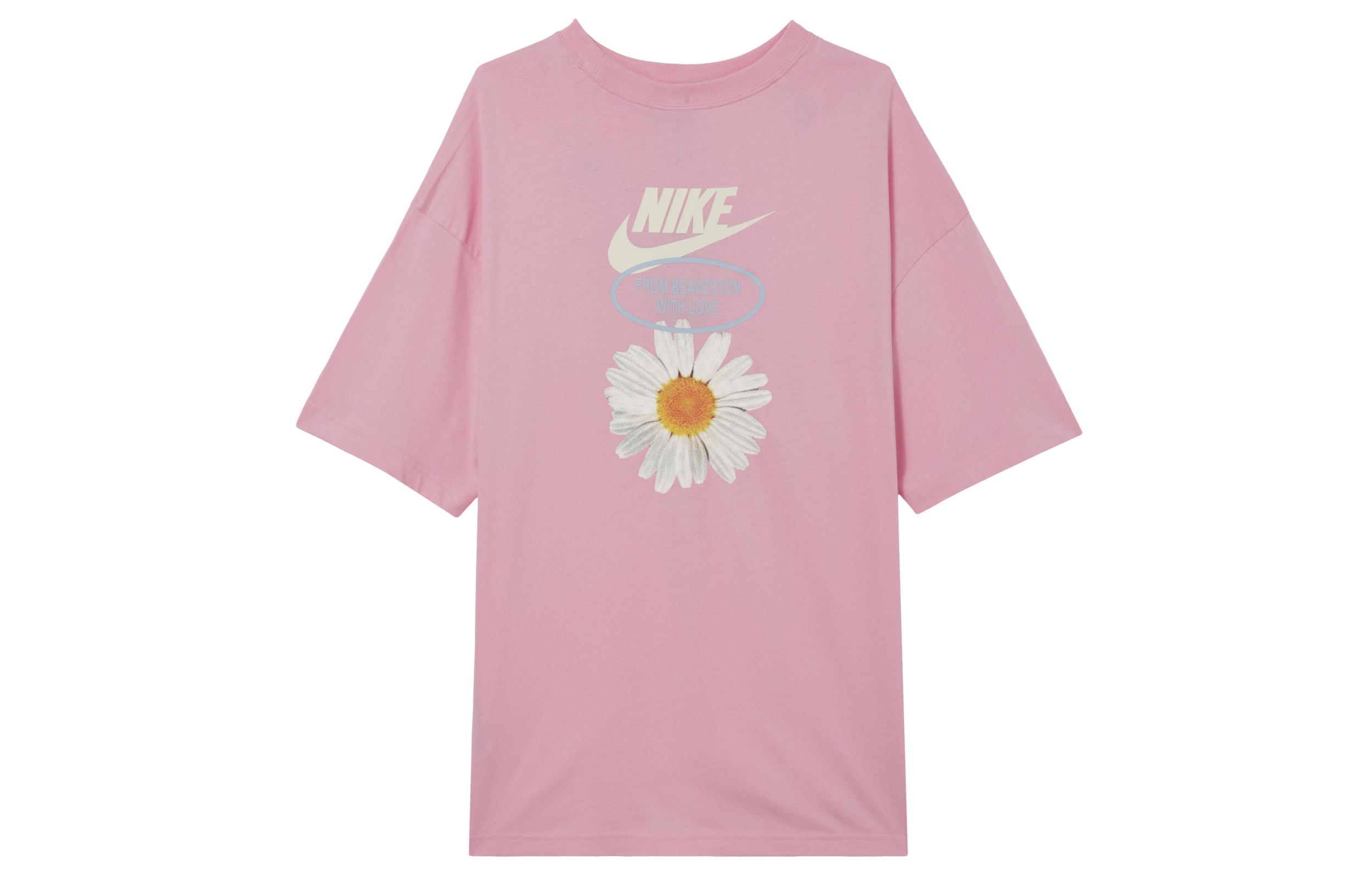 Nike Sportswear Drop Shoulder Sleeve T Shirt Women s Rise Pink HJ9427-662 M