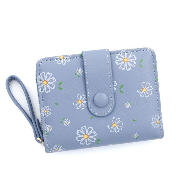 Cute Cat Girls Wallet Short Student Id/Bank Card Holder Money Bag Zipper Wallets For Women Key Storage Purse