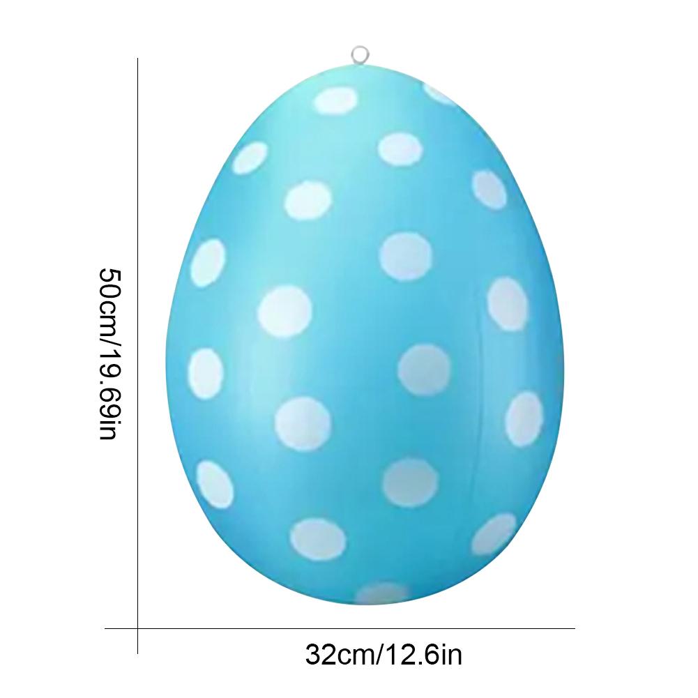 Påsk Uppblåsbart Ägg Partyballong DIY Plastäggboll Slitstark Färgglad Äggballong Utomhus Trädgård Gård Gräsmatta Dekoration