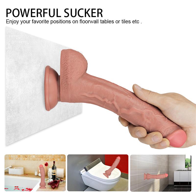 Manual Super Soft Liquid Silicone Dildo Female Products Masturbation Device Sex Toys Simulation Dildo