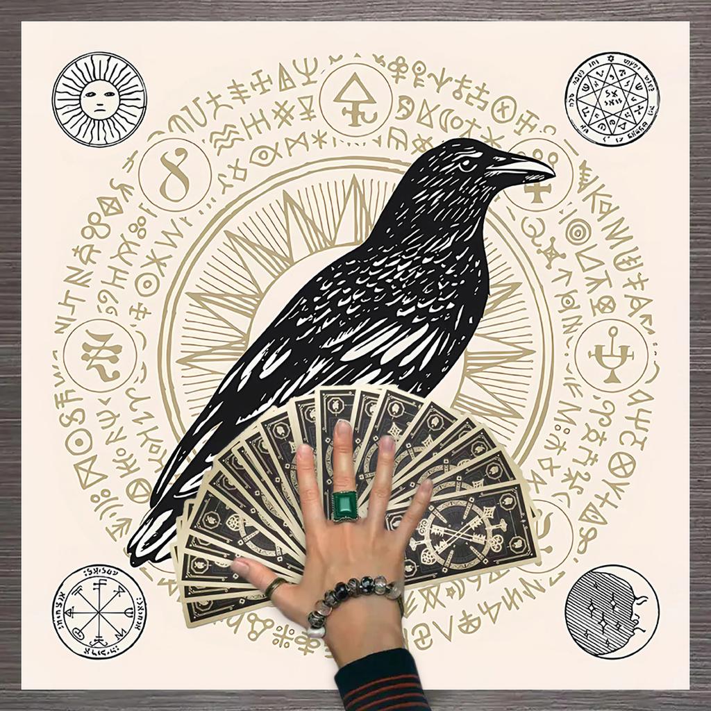1 stuk Tarotkaart tafelkleed, mystiek runen astrologie altaarkleed, heksenhut decoratie tafelkleed, kaartspel tafelkleed