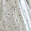2026 Spring and Autumn Women's Pajama Set 100% Cotton Gauze Vertical Strip Love Long Sleeve Two piece Home Clothing Set