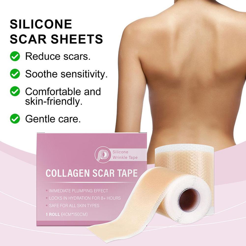 Silicone Scar Sheets 4X150cm Self-Adhesive Scar Cover Tape Reusable And Effective Skin Care Strips Collagen Scar Tape