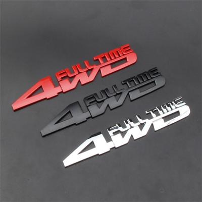 Araba Styling Gövde Gövde Metal 3D Etiket 4WD Tam Zamanlı Amblem Off-road araç için dört tekerlekten çekiş Araba Dekorasyon Aksesuarları