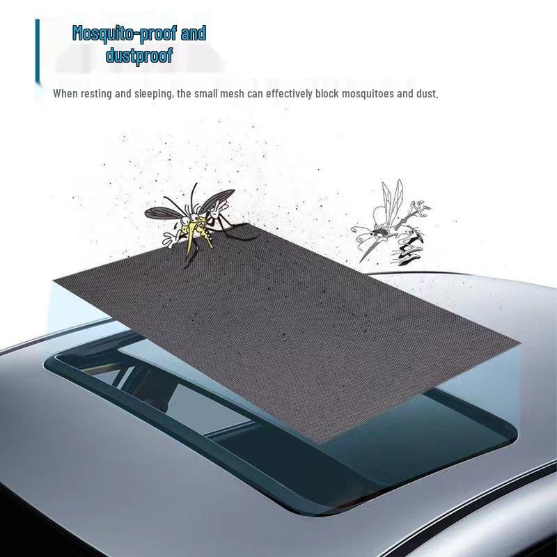 Car Sunroof & Window Magnetic Anti-Mosquito Net with Heat Insulation and Lint Blocking