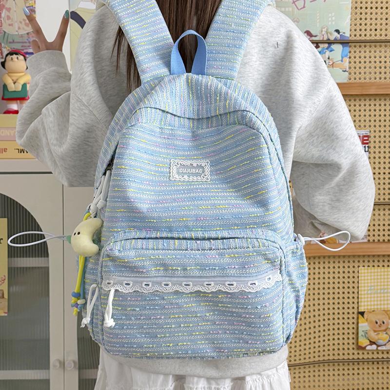 Schoolbag Korean version sweet high-value middle school student backpack campus versatile college student backpack casual backpack wholesale backpack