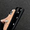 Cool Black Leather 3D Star Phone Case with Lanyard for iPhone 14/15/16 Pro/Pro Max