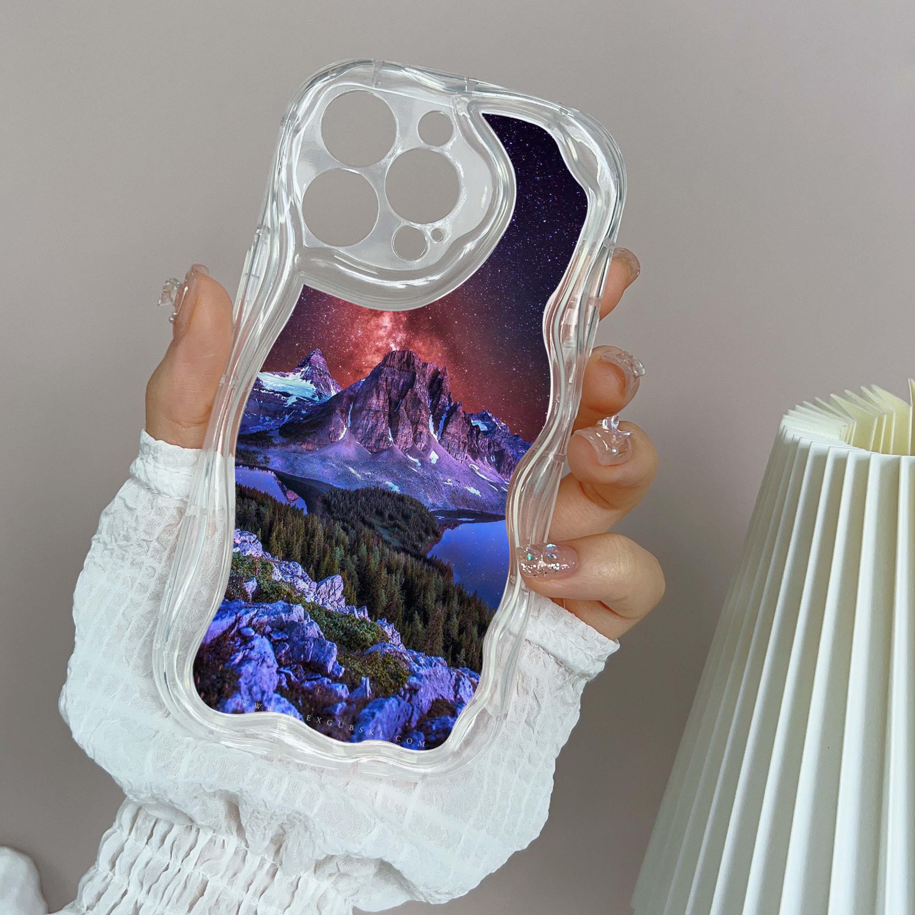 LZ25 Mountain Peak Forest Snow Clear мягкие волнистые чехлы для телефонов для iPhone 15 — фото 26