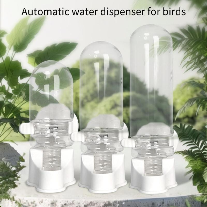 2PCS Automatic Bird Water Dispenser Gravities Water Bottle for Parrots and Small Bird Hanging Design Easy Installation