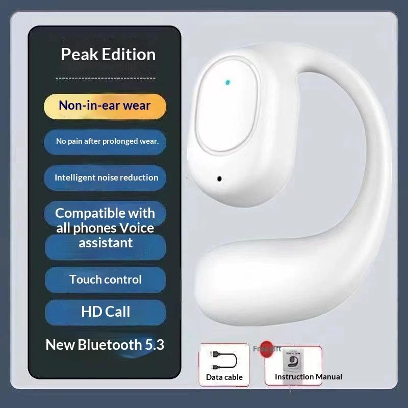 Single Ear Wireless Bluetooth Earpiece IPX4 Sweatproof 360 Sound Long Battery Life Headset for Gym Workout Outdoor