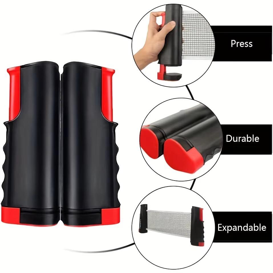 Ping Pong Paddle Set, Portable Table Tennis Set With Retractable Net,rackets,balls And Carry Bag For Indoor/outdoor Games