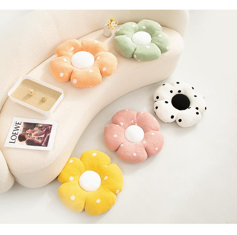 Flower Toy Plush Cartoon Cushion Stuffed Doll Bedroom Decorations Kids Gift