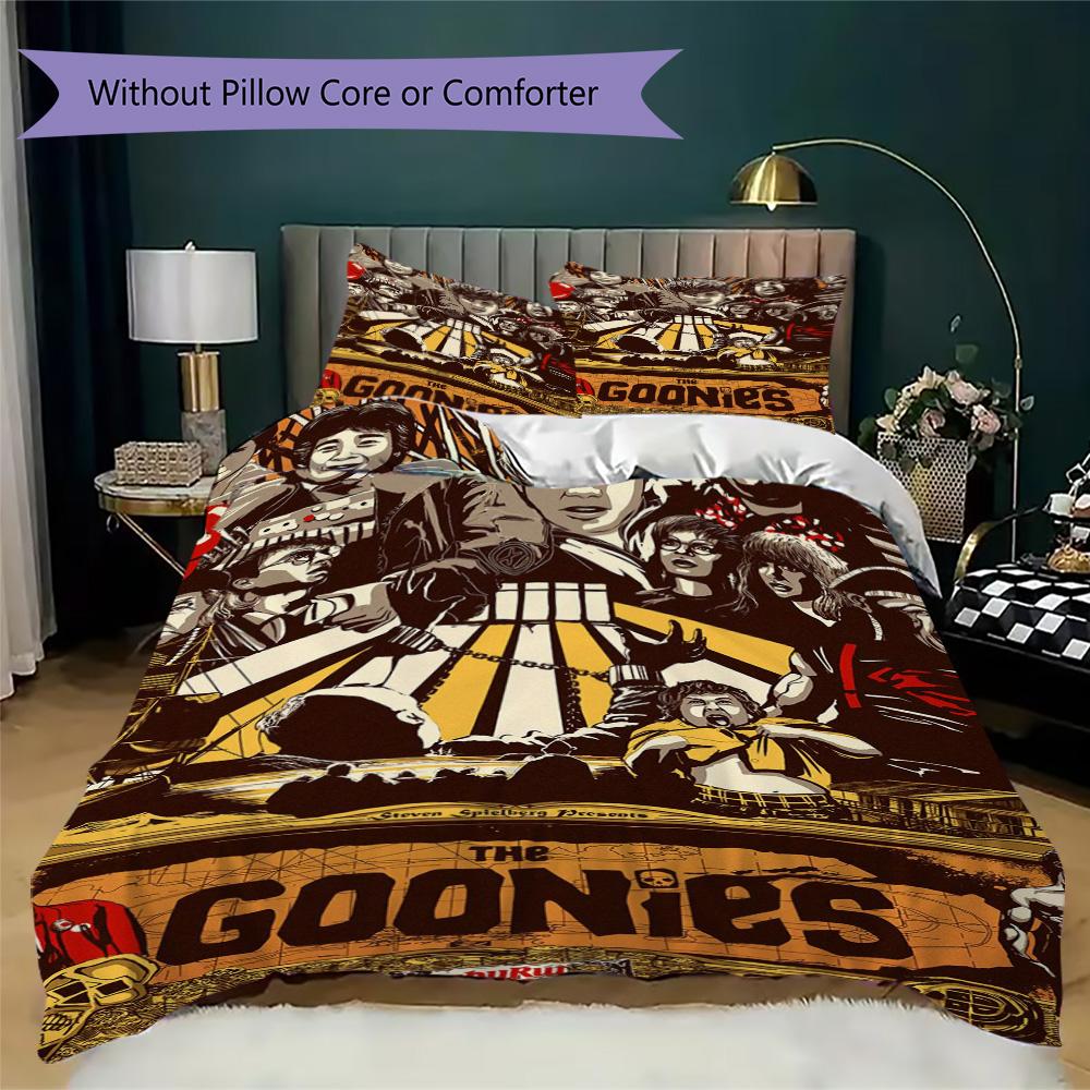 The Goonies Pattern Bedding,Quilt Set Quilt Cover Pillowcase Home Birthday Gift (1*duvet cover+2*pillowcase,without core)DSJT0925286