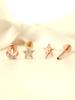 Minimalpiercing 14K Internal Mini Me Cubic Moon Star Labret Piercing