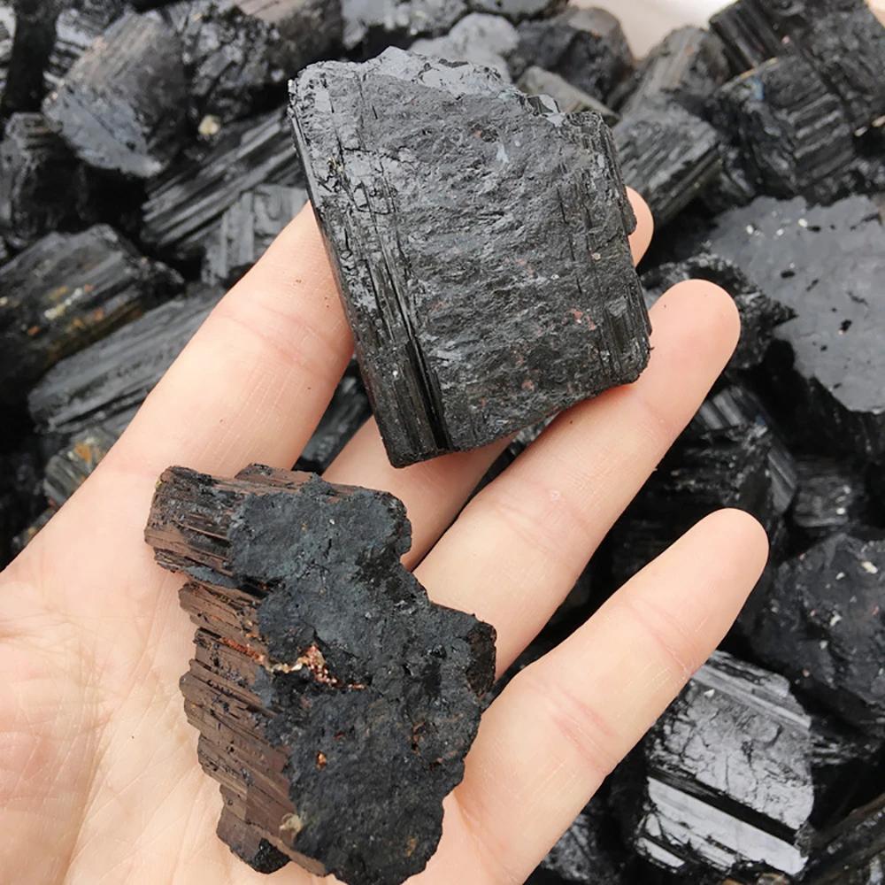 Natural Black Tourmaline Raw Ore Stone Irregular Shape Tourmaline Mineral Specimen Healing Stone Crystal Rocks Collection Gift