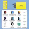 Typ C 120W USB C Ladegerät Mehrere Anschlüsse Schnelllade-Handy-Ladegerät-Adapter für iPhone Samsung Xiaomi Huawei EU/US-Stecker Wandladegerät