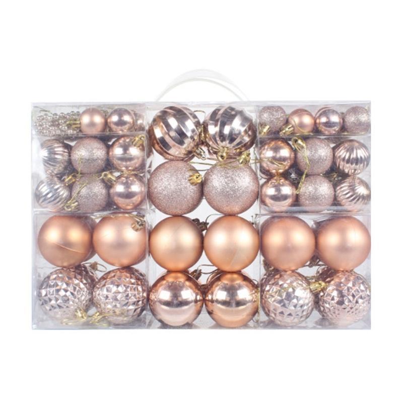 652F Colorful Christmas Ball Ornament 100pcs/box Decorations Hanging Ornaments Set