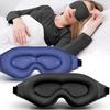 Masque de Sommeil 100% Occultant Masque de Sommeil 3D pour les Yeux Mousse à Mémoire Masque pour les Yeux Doux Bandeau Aide au Sommeil Slaapmasker