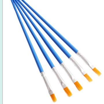 5pcs Painting Brushes Set Art Round Flat Hair Nylon Hair Paint Brush Pen for Oil Acrylic Watercolor School Art Supplies