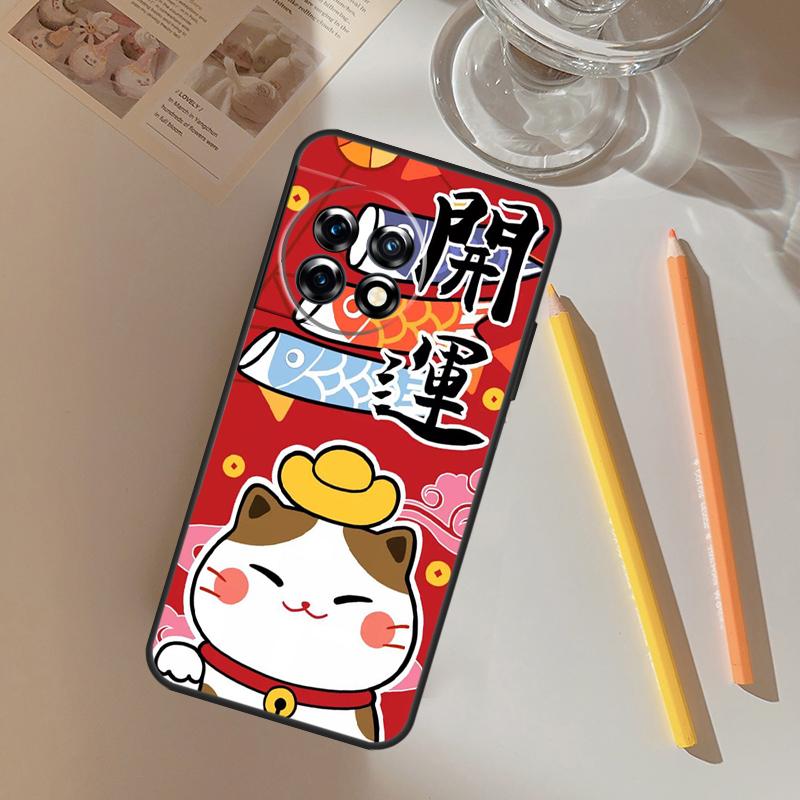 

милий щасливий кіт Чохол Для OnePlus 13R 13 12 R 11 9 10 Pro 8T 9RT 10T OnePlus Nord CE 2 3 4 Lite N20 N30 Чохол OnePlus 8T