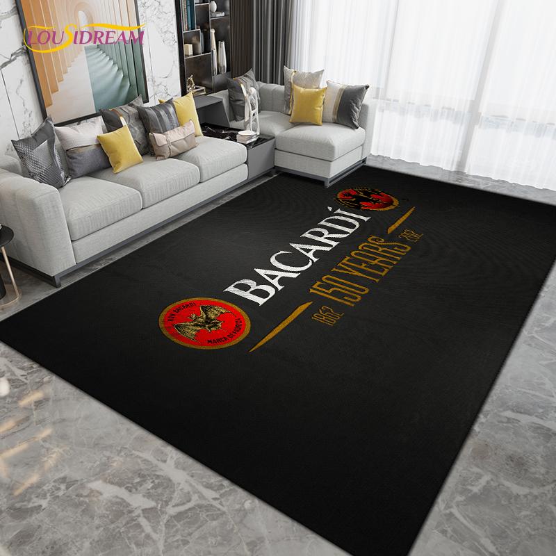 Bacardi Rum Area Rug Large Carpets Rugs for Living Room Bedroom Bedside Kids Room Decoration,Kitchen Bathroom Anti-slip Mat Gift