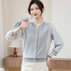 Mother's Spring Style: Gauze Sleeve Knit Top with Hot Drill and Nine-Point Sleeves for Middle-Aged Women