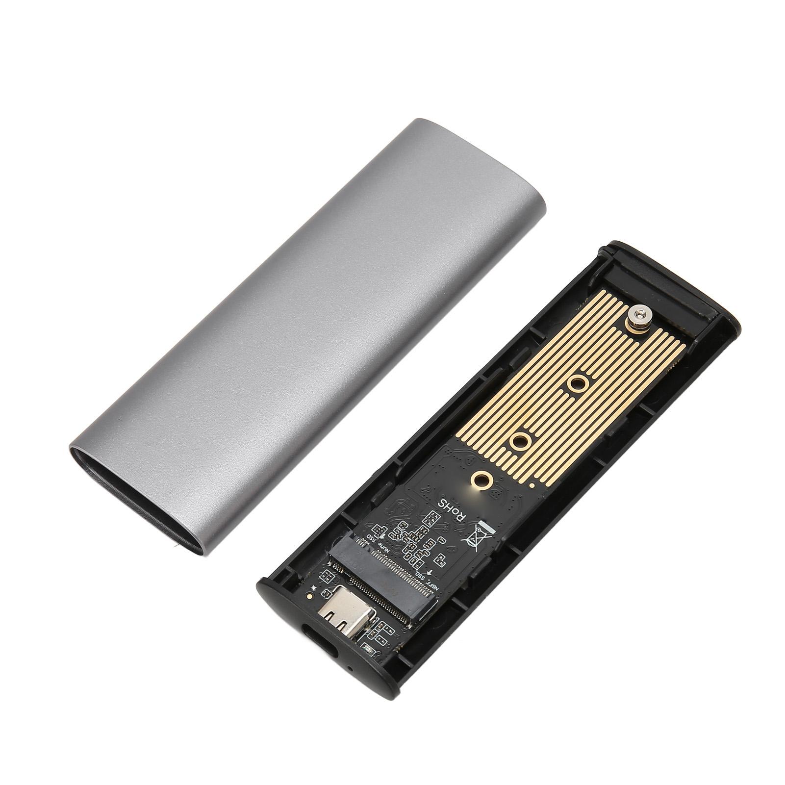 

Адаптер-контейнер для M.2 NVME SATA SSD USB 3.2 Gen 2 10 Гбит/с с поддержкой UASP, из алюминиевого сплава, для PCIE NGFF SSD 2230 2242 2260 серый