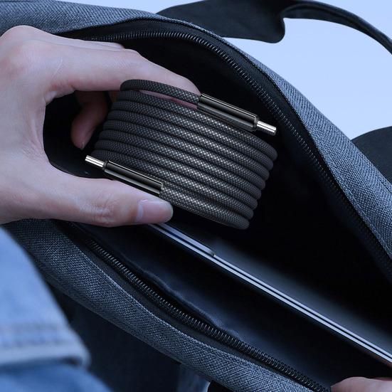 Magnetic Data Cable Braid USB C Cable Retractable Fast Charging Cable for IPhone Laptop Car Charger Travel