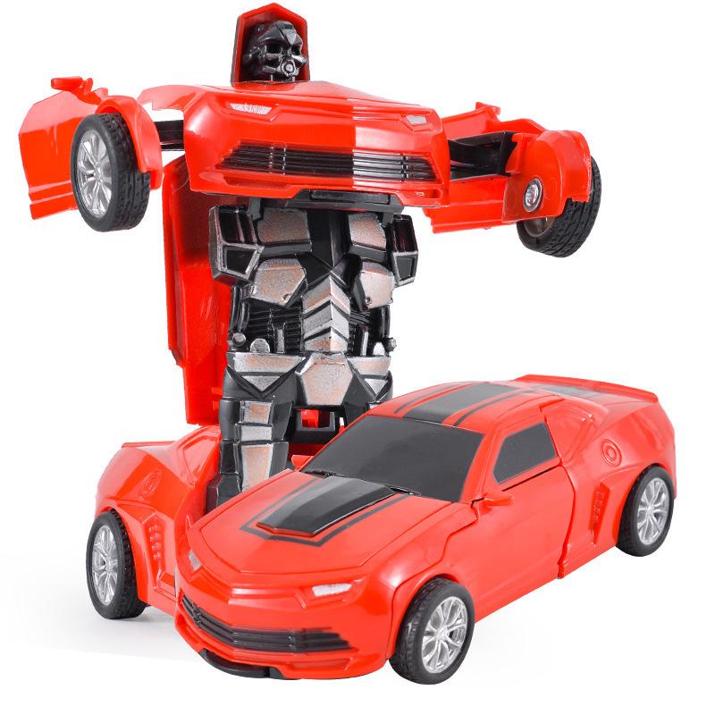 Children's Inertia-Driven Deformation Car Toy with One-Key Transformation Feature