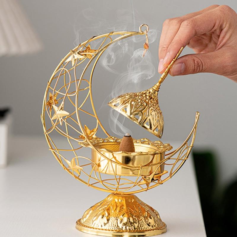 Incenses Diffuser Crescents Candle Incenser Eid Holiday Decoration Desk Ornament