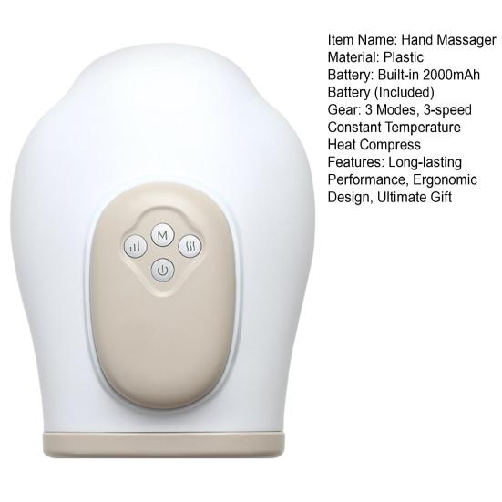 Hand Massager with Heat Compression 3 Massage Modes Pain Relief Professional Hand Massager Hand Arthritis Relief Tool