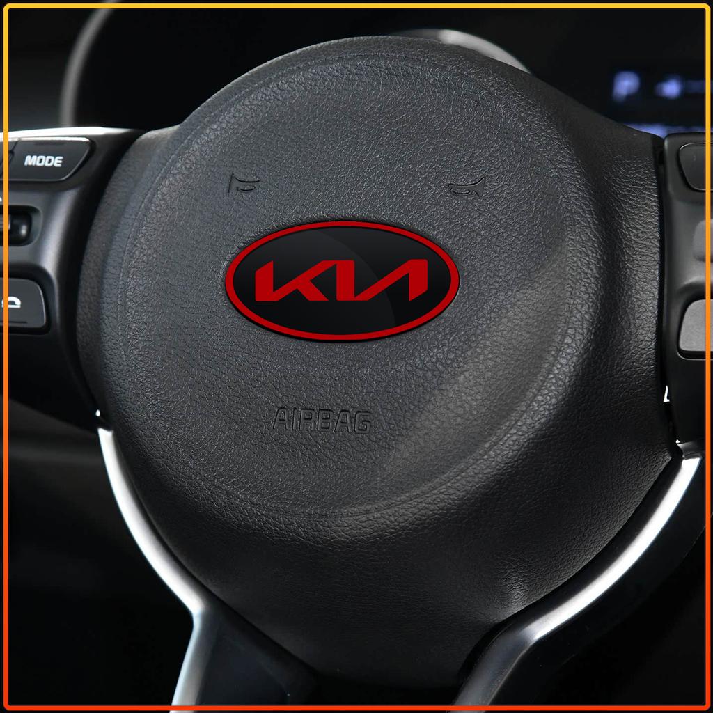 1Pcs Car Steering Wheel Sticker Emblem Decal Badge Decoration Accessories For Kia Rio Sportage R K3 K4 K5 K6 K7 K8 Ceed Sorento Cerato Soul