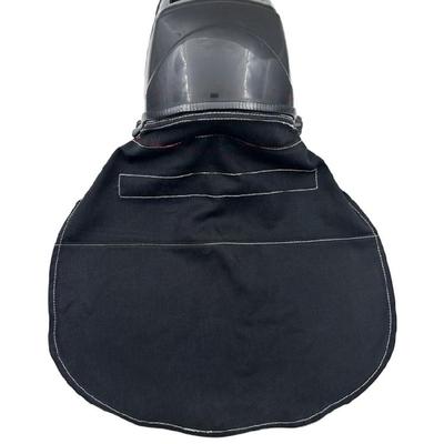 Cappello da Saldatura Professionale Con Area di Protezione Estesa Tessuto in Pelle Copertura per Maschera da Saldatura Clip a Pressione