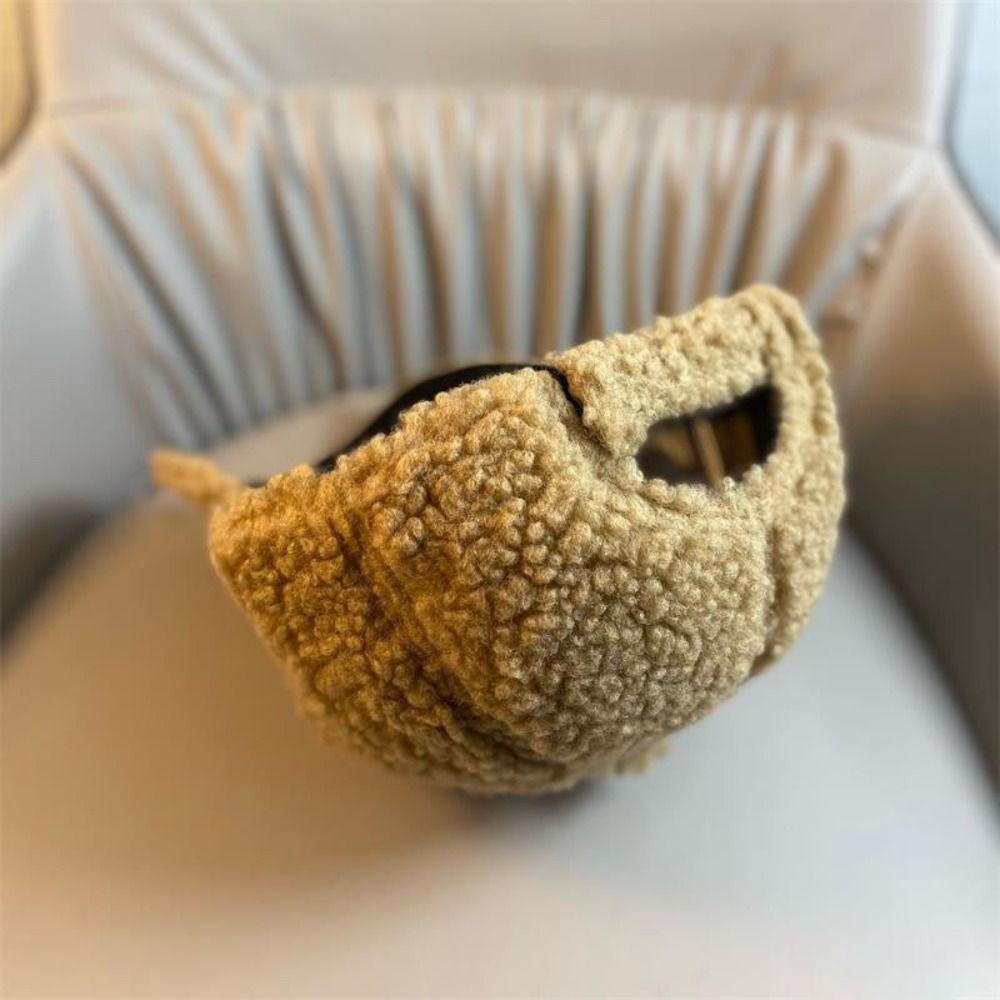 Imitation Lamb Wool Girls Plush Cap Cold-proof Ladies Bonnet Casual Warm Beanies Hat Outdoor Sport