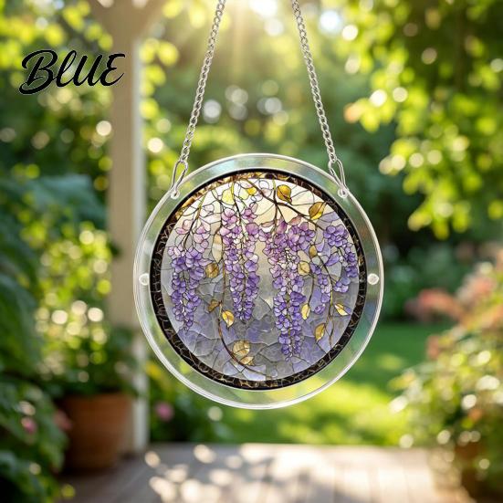 Garden Decorative Suncatcher Acrylic Puzzle Suncatcher Stained Glass Style Window Hanging Sun Catcher Panel DIY Colorful Art Jigsaw for Home Decor