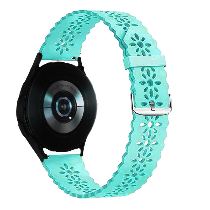 Sport Lace Band for Samsung Galaxy Watch 4/5/5 Pro/6 classic/Active 2 Silicone 20mm 22mm Strap Women Bracelet Huawei Gt 4-3-2-2e