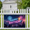 Colorful   Festive Banner   Stunning   Waterproof   Large   Fireworks Banner   Decorative   Photography Backdrop   for Indoor