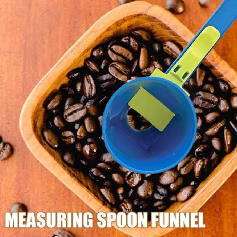 Premium Mess Free Measuring Funnel For Protein Powder And Coffee Sleek Design In Green Or Blue
