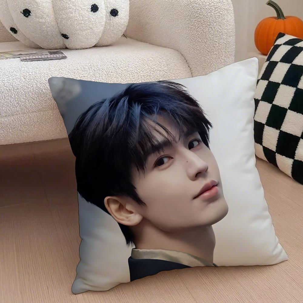 Handsome Versatile Chinese Actor ZZhangLingHe Cushion Cover Throw Pillow Cover Hidden Button Durable Polyester Chair Cushion