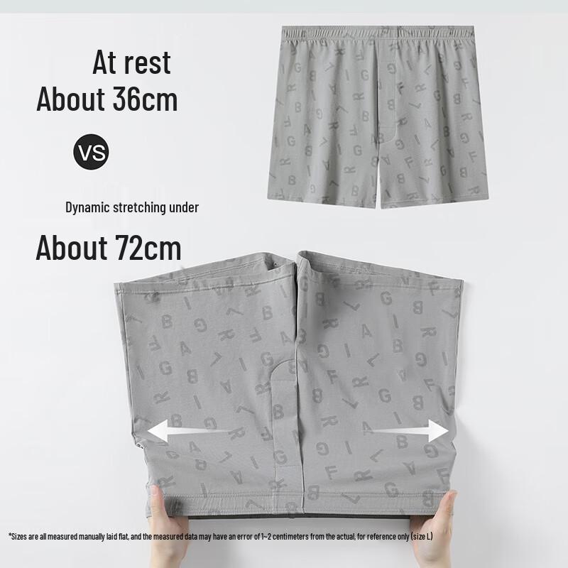 Fenteng Men's Breathable Pure Cotton Boxer Shorts 2-Pack