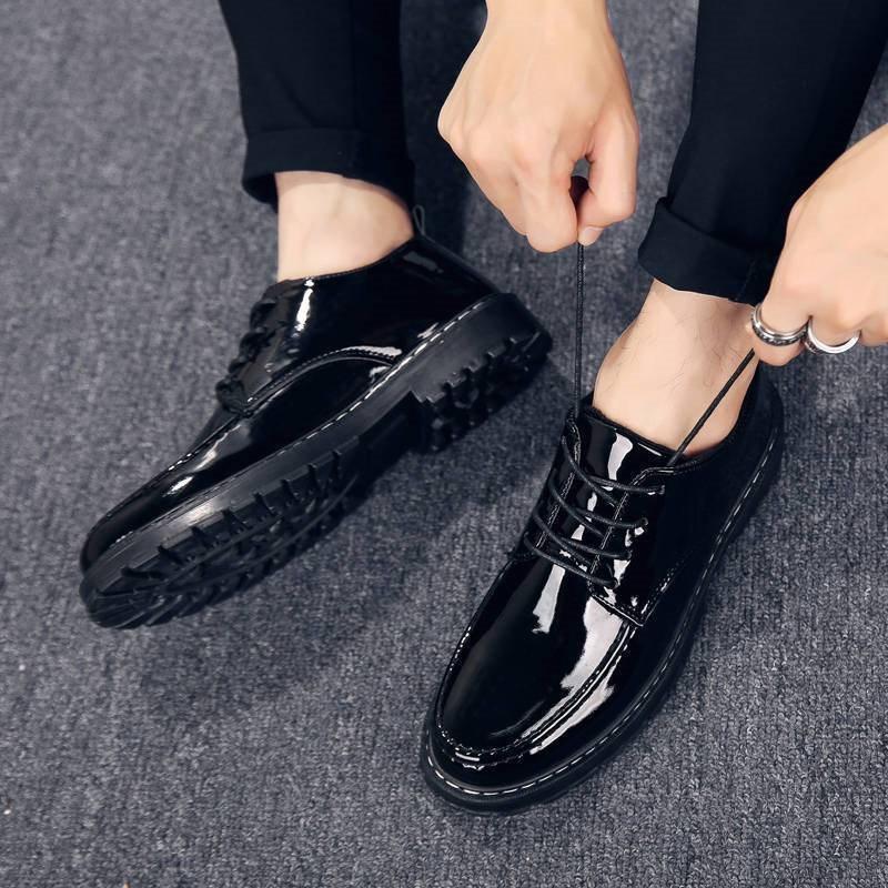 

Мужская повседневная обувь Британская кожаная обувь Студенческая корейская версия Модная общественная молодежная дышащая мужская обувь Деловая маленькая кожаная обувь 44