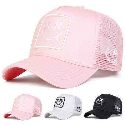 Unisex Xx Smiling Face Embroidery Baseball Net Caps Spring Summer Outdoor Adjustable Casual Hats Dad Hat Sunscreen Hat