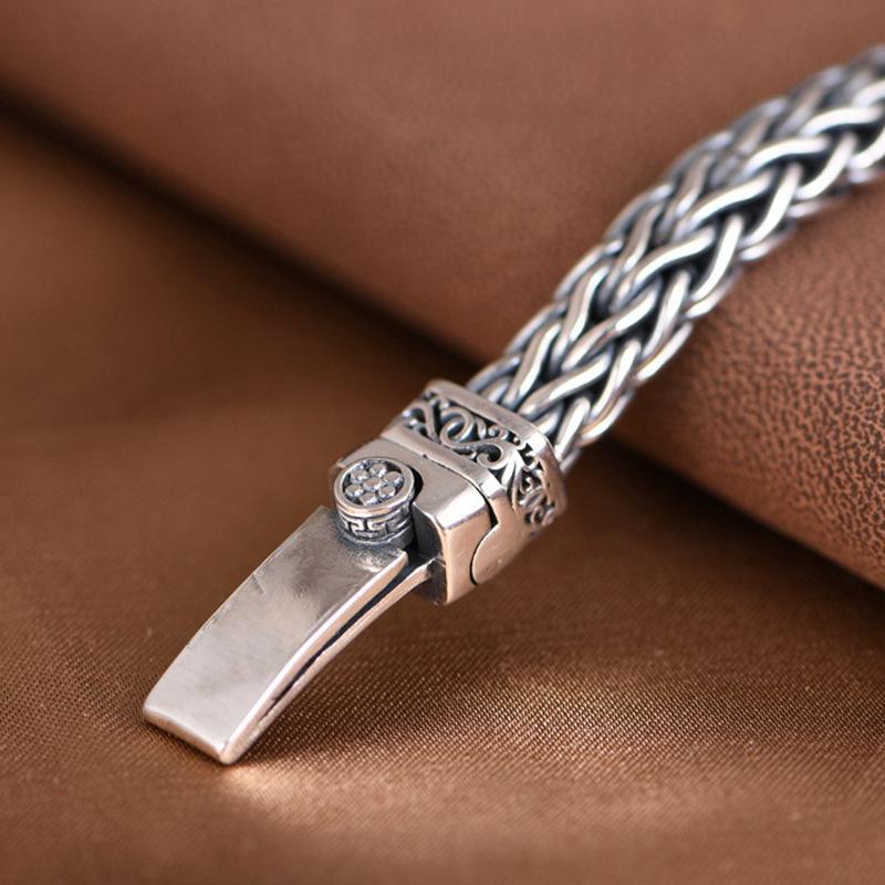 Retro Vintage Trend Diamond Pestle Watch Chain Style Men's Bracelet