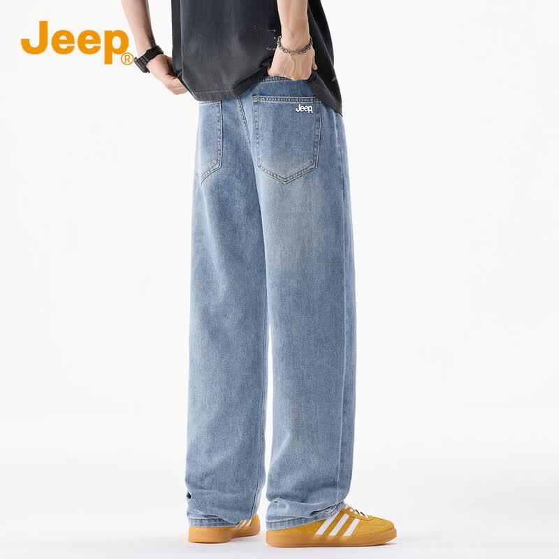 Jeep Men's Summer Tencel Blend Loose Straight Jeans