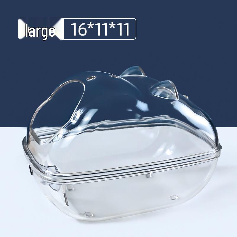Dual-Use Hamster Bathroom & Nest: Anti-Splash Bath Basin for Bath Sand & Urine Sand