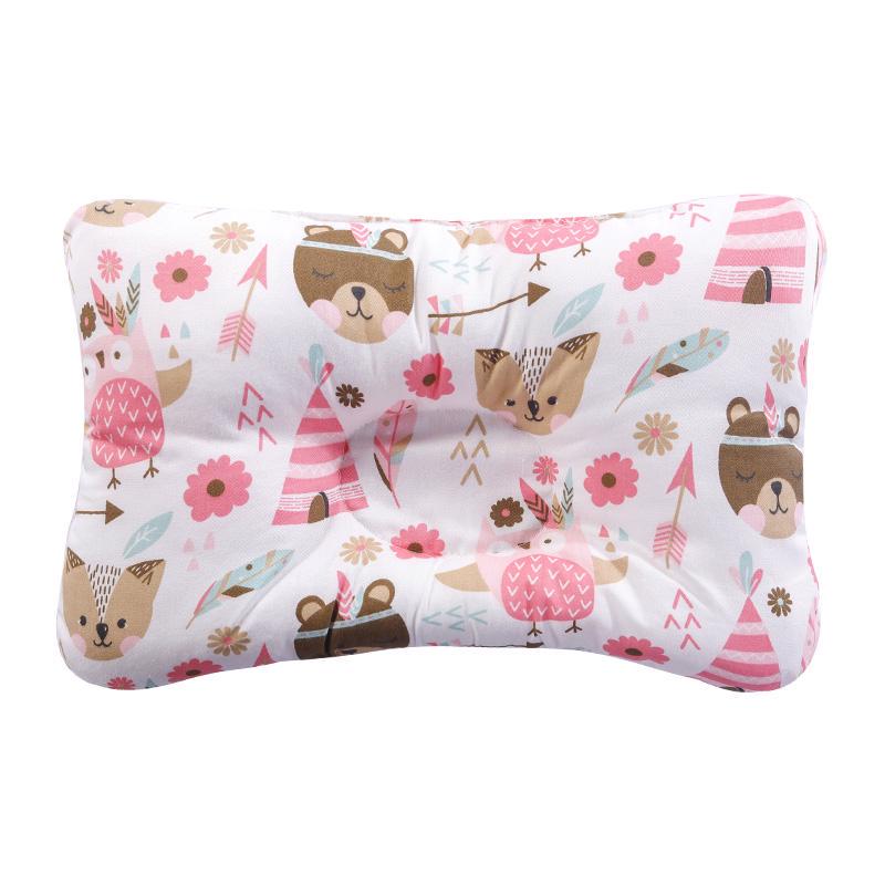 100% Cotton Baby Pillow Baby Pillow Baby Sleep Correction Pillow Fashion Cartoon Pillow Anti-headrest Breathable Four Seasons Pillow