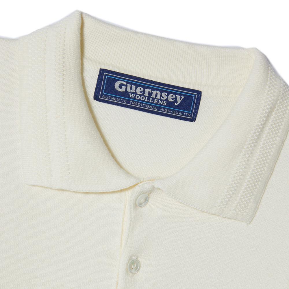 Geonjiulleunseu Cotton Long Sleeve Collared Knit - Ecru