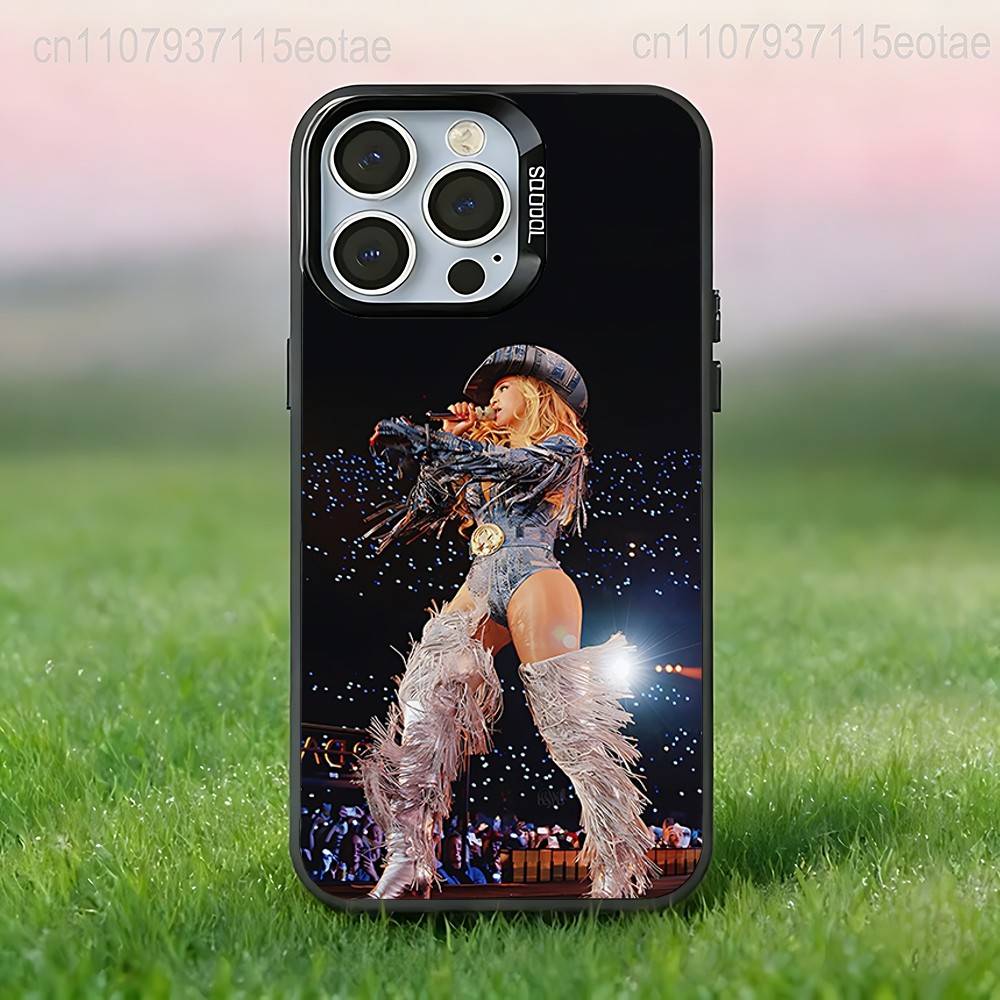 B-beyonce Cowboy Cool singer  Phone Case For iPhone 17,16,15,14,13,12,11,Pro,Max,Plus,E,Air,Mini Black IMD Cover